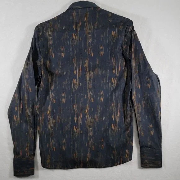 GOOD MAN BRAND Long Sleeve Button Up Shirt Size Small Black / Orange Top NWOT - Picture 13 of 16